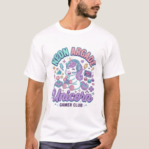 Camiseta Producto Unicornio Arcade Neon Estilo Retro Gr
