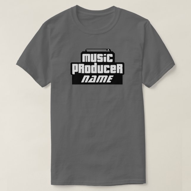 Camiseta Productor adaptable de la música (Diseño del anverso)