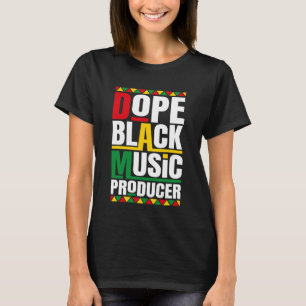 Camiseta Productor de música Black History Month Música Bla