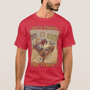 Camiseta Productor de música electrónica divertido con sint