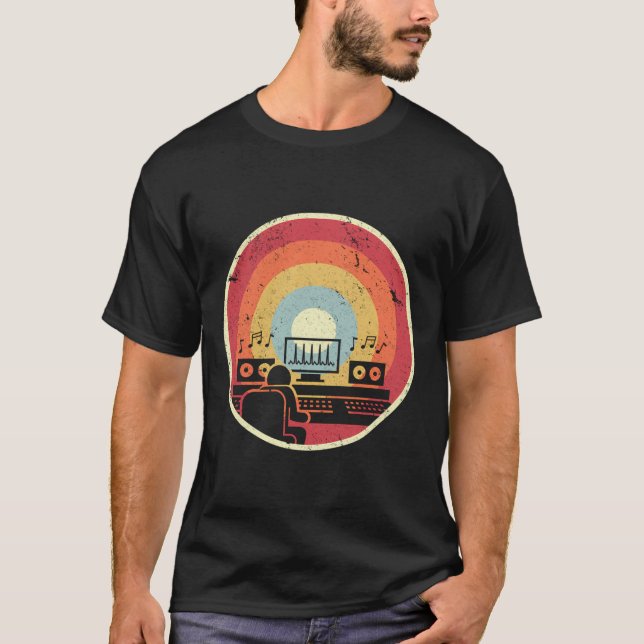 Camiseta Productor de música retro (Anverso)