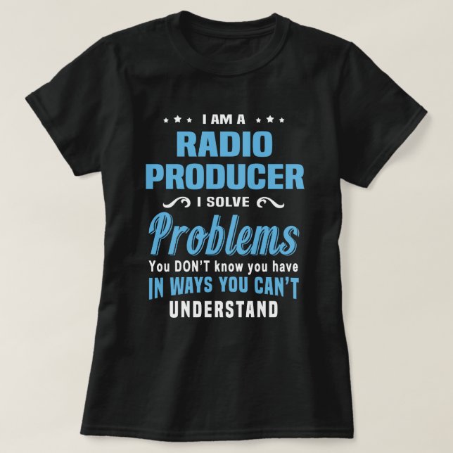 Camiseta Productor de radio (Diseño del anverso)