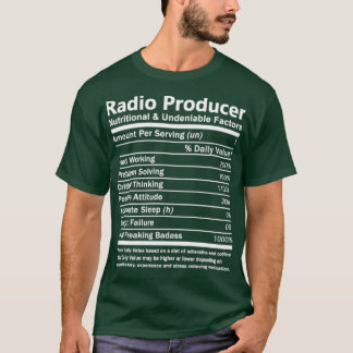 Camiseta Productor De Radio Nutricional E Innegable