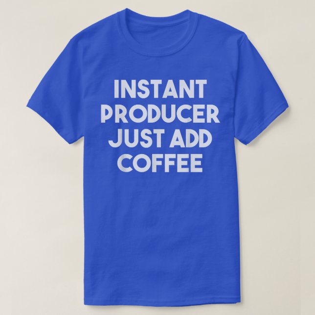Camiseta Productor instantáneo simplemente agrega café dive (Diseño del anverso)