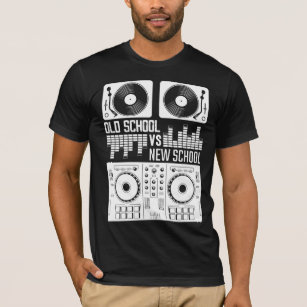 Camiseta Productor musical DJ Old School Vinyl electro Tech