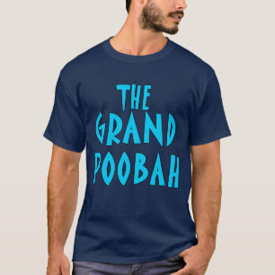 Camiseta Productos azules magníficos de la fuente de Pooba