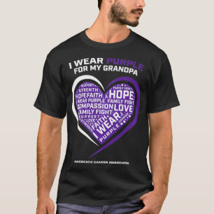 Camiseta Productos de regalo Abuelo Púrpura Cáncer Pancreát