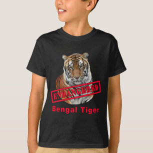 Camiseta Productos en peligro del tigre de Bengala