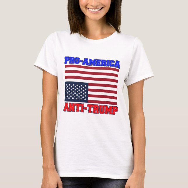 Camiseta Proestadounidense Anti-Trump (Anverso)
