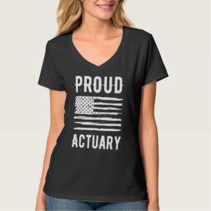 Camiseta Profesión de actuario orgullosa bandera americana