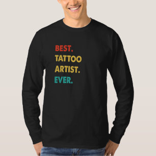 Camiseta Profesión de artista de tatuajes Retro Mejor artis