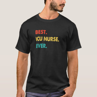 Camiseta Profesión de enfermera de UCI Retro Mejor enfermer