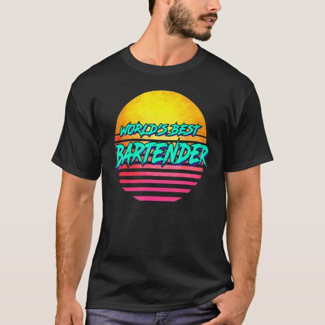 Camiseta Profesión de Retro Bartender (Anverso)
