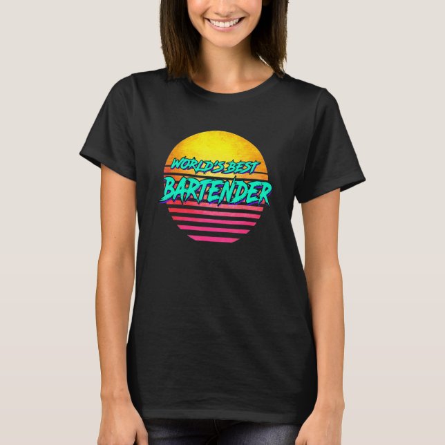 Camiseta Profesión de Retro Bartender (Anverso)