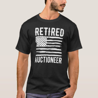 Camiseta Profesión de subastador jubilado bandera americana