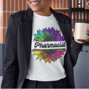 Camiseta Profesión Farmacéutica Girasol Arcoiris