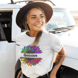 Camiseta Profesión óptica Girasol arco iris