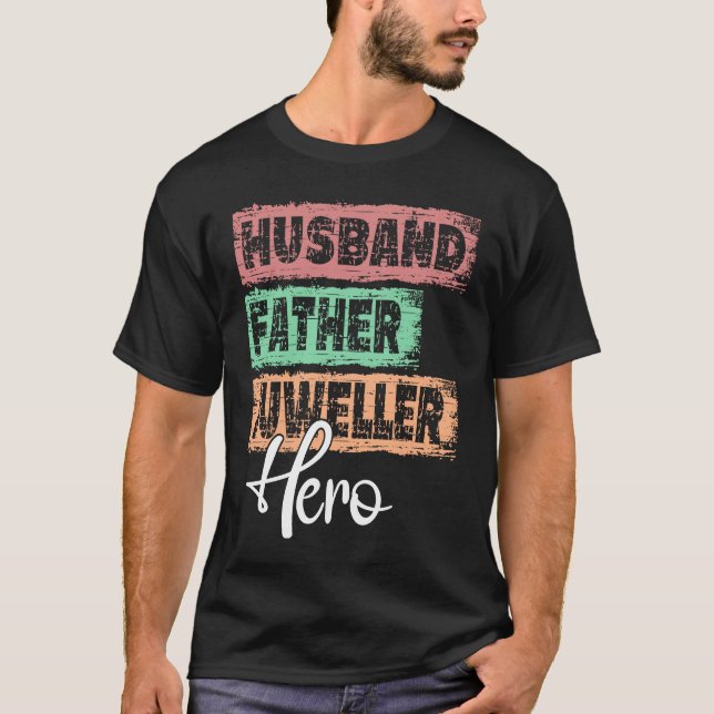 Camiseta Profesión padre héroe padre Jeweler (Anverso)