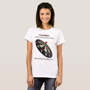 Camiseta profesional de dardos divertidos para dam