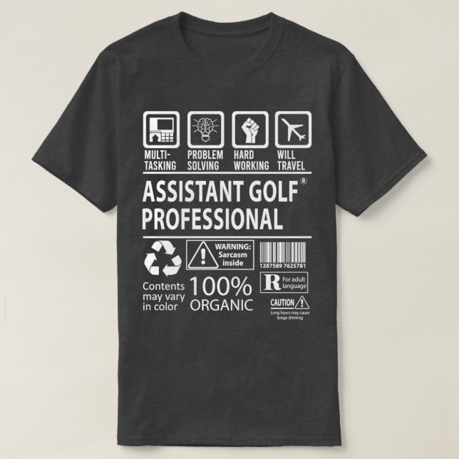 Camiseta Profesional de golf asistente con certificación mu (Diseño del anverso)