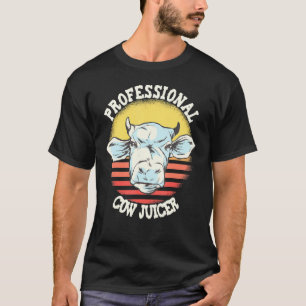 Camiseta Profesional de la Leche de Vaca con Estampado de V