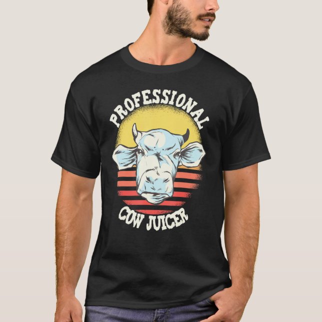 Camiseta Profesional de la Leche de Vaca con Estampado de V (Anverso)