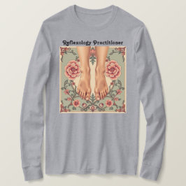 Camiseta profesional de la reflexología gris de la