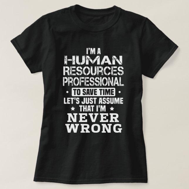 Camiseta Profesional de recursos humanos (Diseño del anverso)