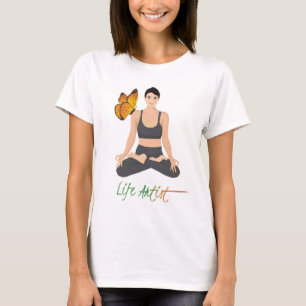 Camiseta Profesional de Yoga Artista de la Vida Eslogan Mar