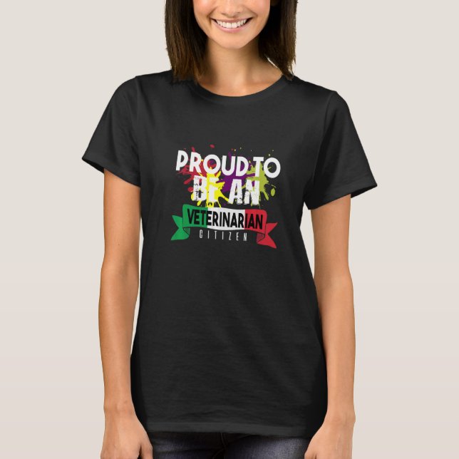 Camiseta Profesional veterinaria orgullosa (Anverso)