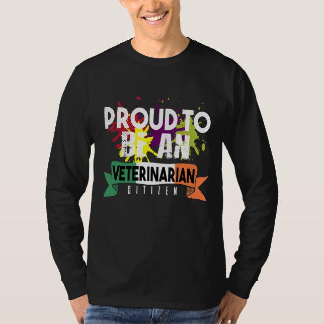 Camiseta Profesional veterinaria orgullosa (Anverso)