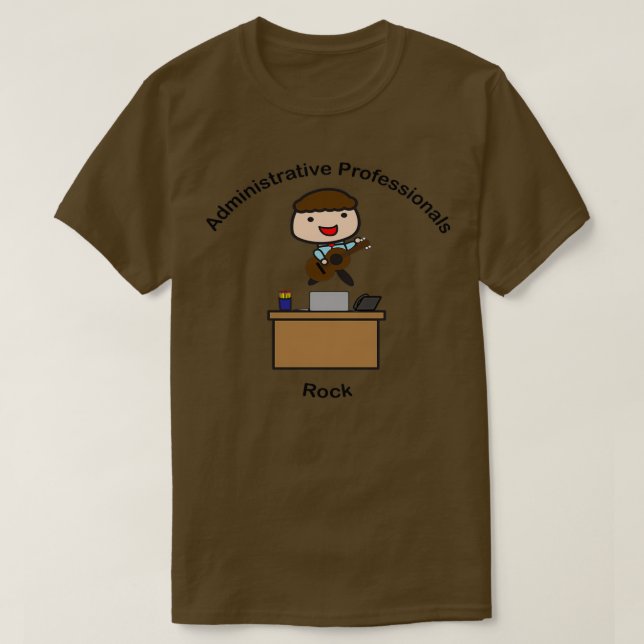 Camiseta Profesionales administrativos rock masculino (Diseño del anverso)