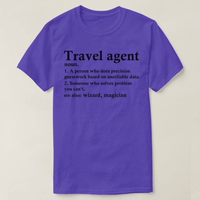 Camiseta Profesionalidad divertida en definición de agente  (Diseño del anverso)