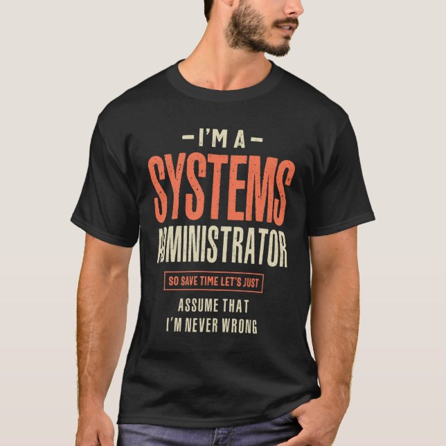 Camiseta Profesionalidad en el cargo de administrador de si (Anverso)