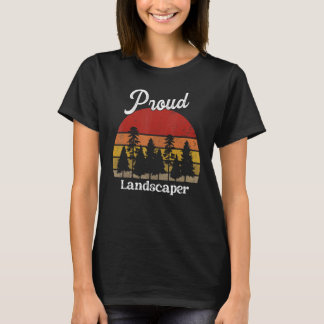 Camiseta Profesiones de títulos de trabajo para paisajistas
