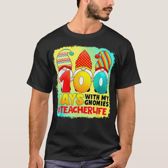 Camiseta Profesor 100 días con mi alumno de la escuela de g (Anverso)