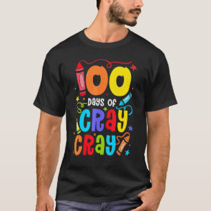 Camiseta Profesor 100 días de escuela divertida Cray Cray