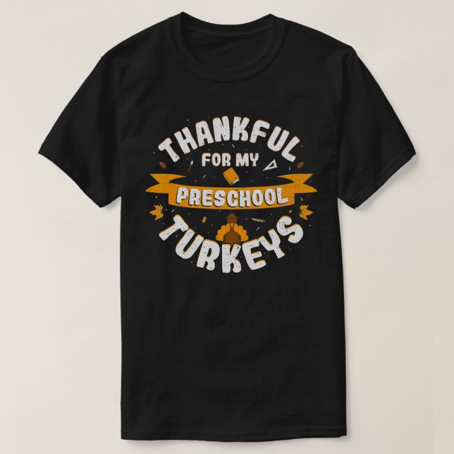 Camiseta Profesor Agradecido Por Mi Acción De Gracias En La (Diseño del anverso)