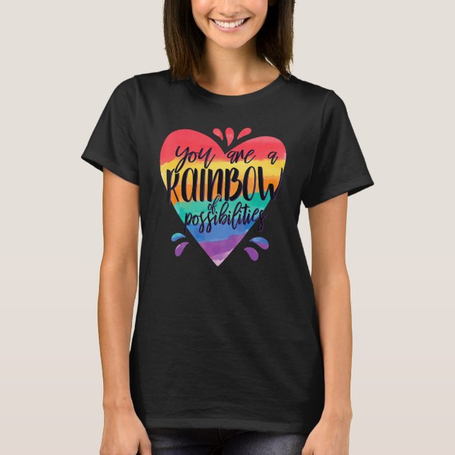 Camiseta Profesor Arcoiris Eres Un Arcoiris De Posibilidade (Anverso)