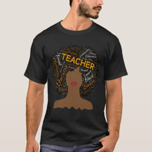 Camiseta Profesor artístico Afro para mujeres afroamericana