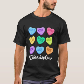 Camiseta Profesor bibliotecario Valentine Día Pastel Cand