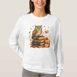 Camiseta Profesor Búho de Lectura Otoño Halloween 