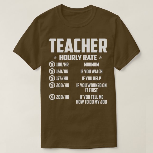 Camiseta Profesor Califica De Orgulloso Profesor De Té A Ca (Diseño del anverso)