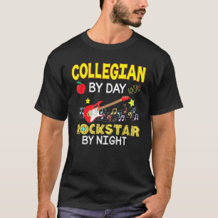 Camiseta Profesor Colegial De Día Rockstar De Noche De Vuel
