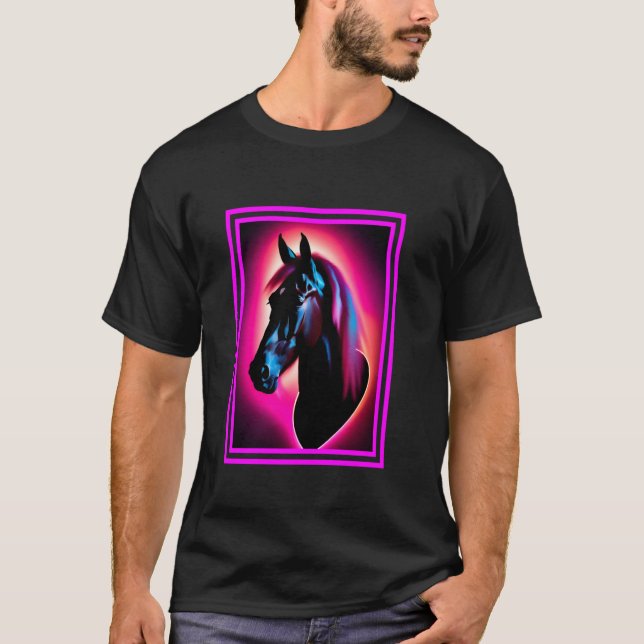 Camiseta Profesor con tema de arte de cabeza de caballo ecu (Anverso)