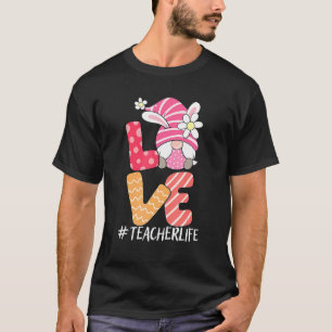 Camiseta Profesor Cute Gnome Bunny Love Easter Day Christia