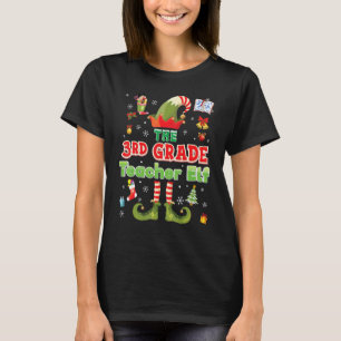 Camiseta Profesor de 3er grado Elf Squad Navidad Tercer Sud