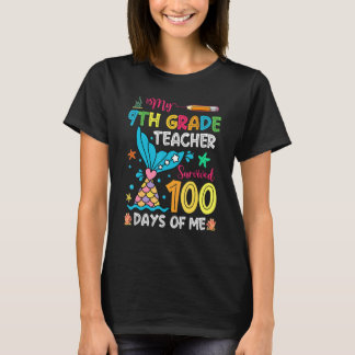 Camiseta Profesor de 9º grado de Fish Tail sobrevivió 100 d