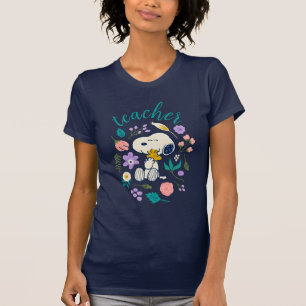 Camiseta Profesor de abrazo de flores Snoopy & Woodstock