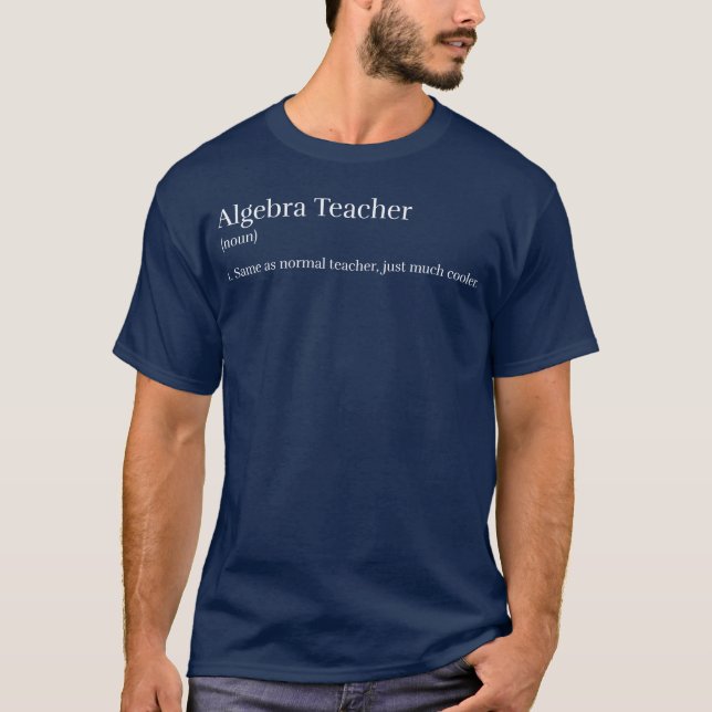 Camiseta Profesor de álgebra simplemente mucho más divertid (Anverso)